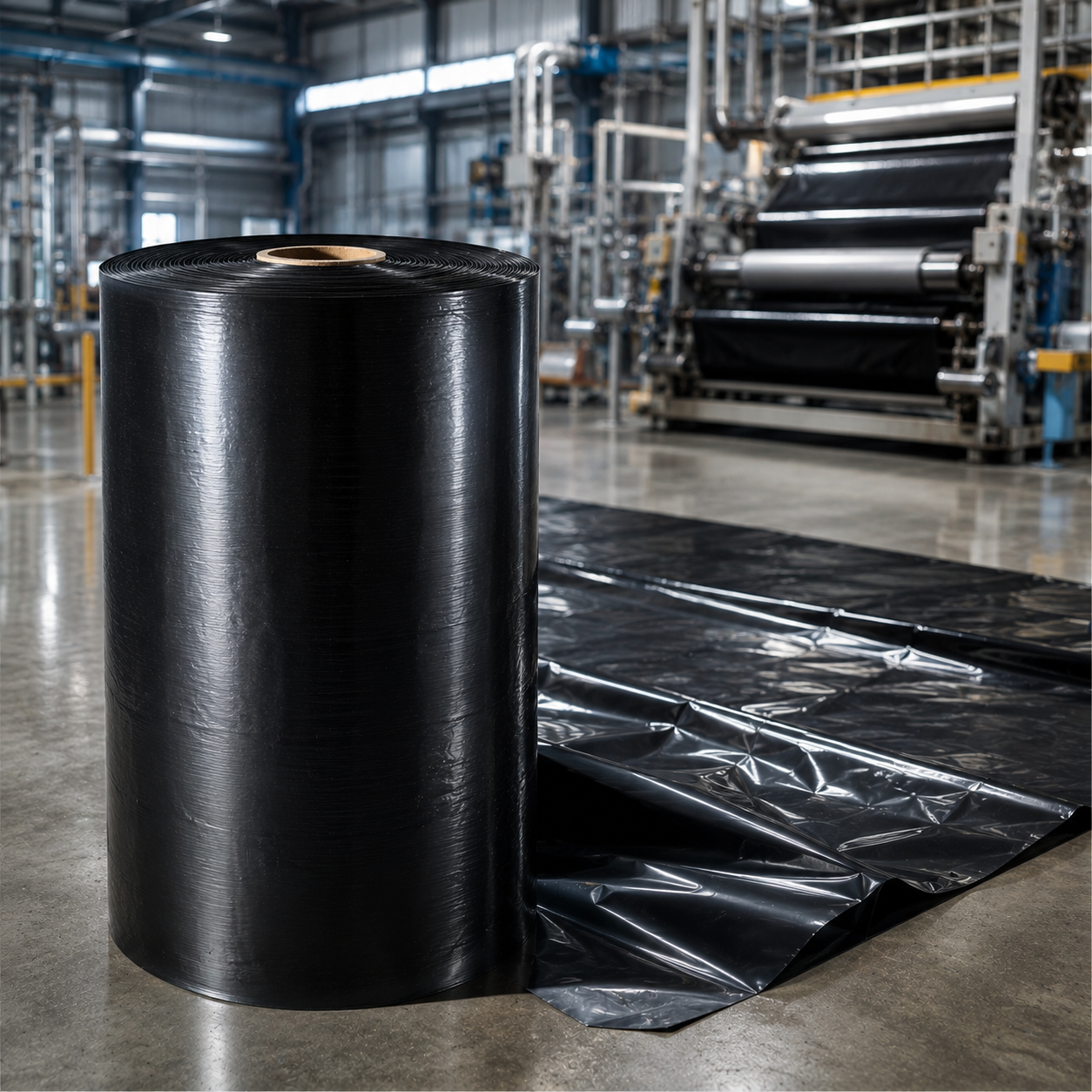Black Plastic Sheet Construction Liners